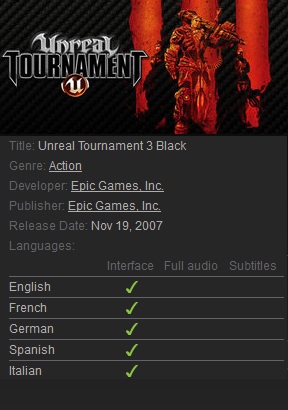 Unreal Tournament 3 Black Steam - Click Image to Close